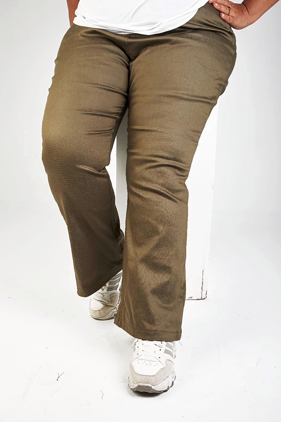 بنطلون جبردين شارلستون على ضيق زيتى - الصورة 5