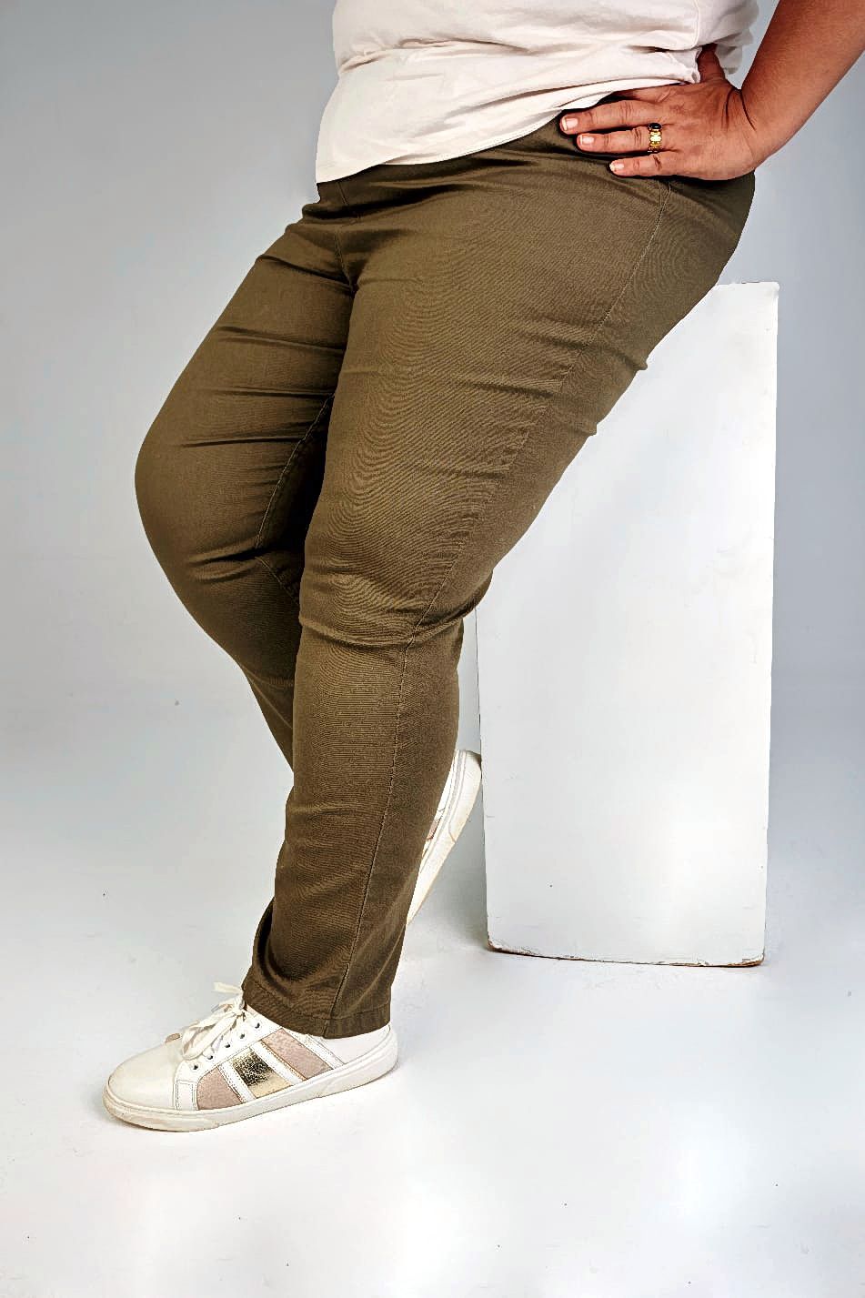 بنطلون جبردين سليم ليكرا زيتى - الصورة 5