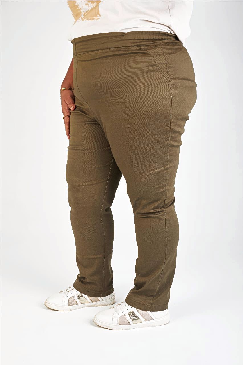 بنطلون جبردين سليم ليكرا زيتى - الصورة 2