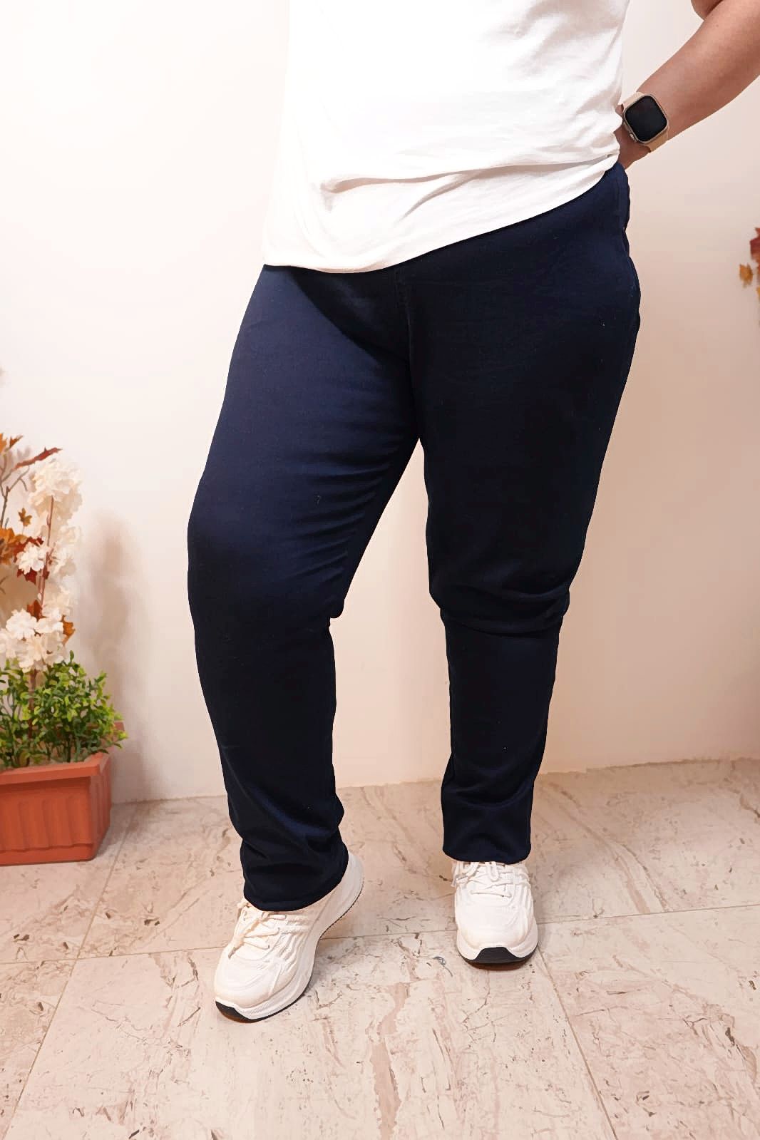 بنطلون جبردين سليم ليكرا ازرق