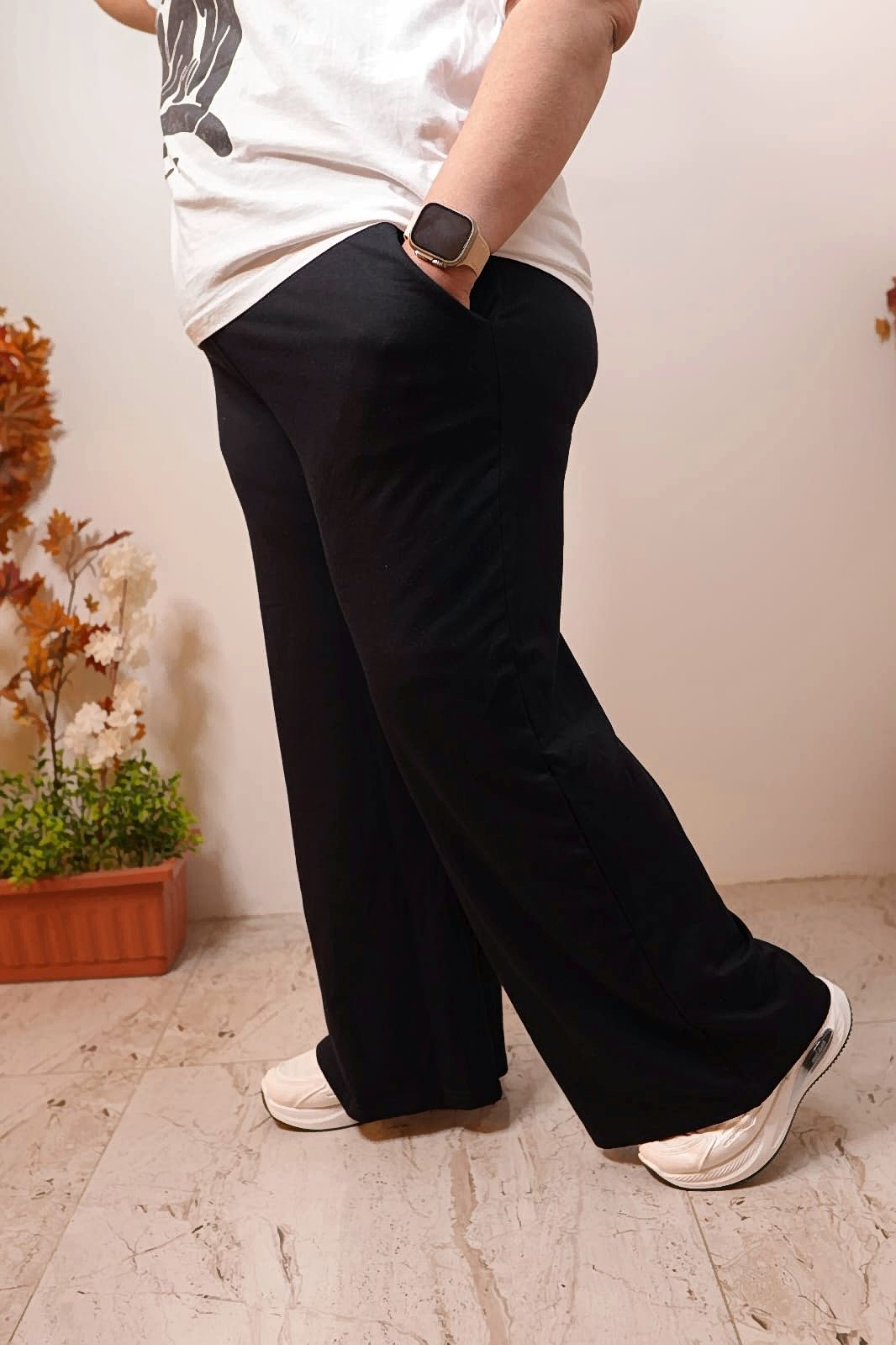 سويت بانتس ميلتون اسود برباط وايدليج