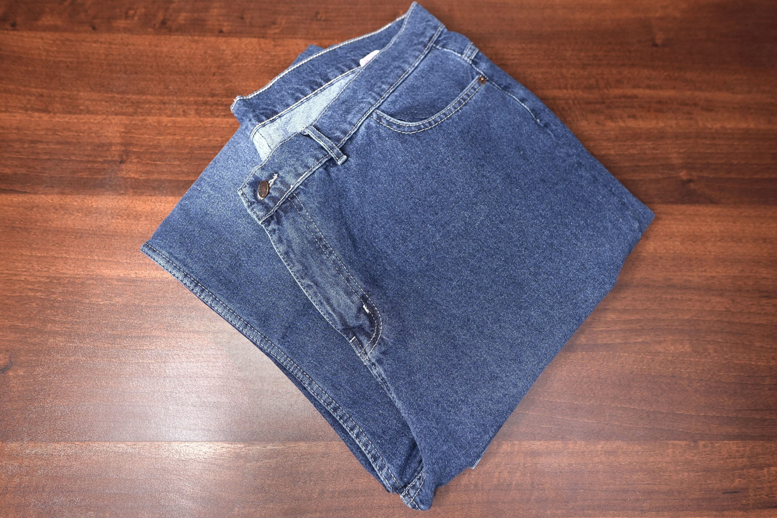 بنطلون وايد ليج جينز ازرق - الصورة 4